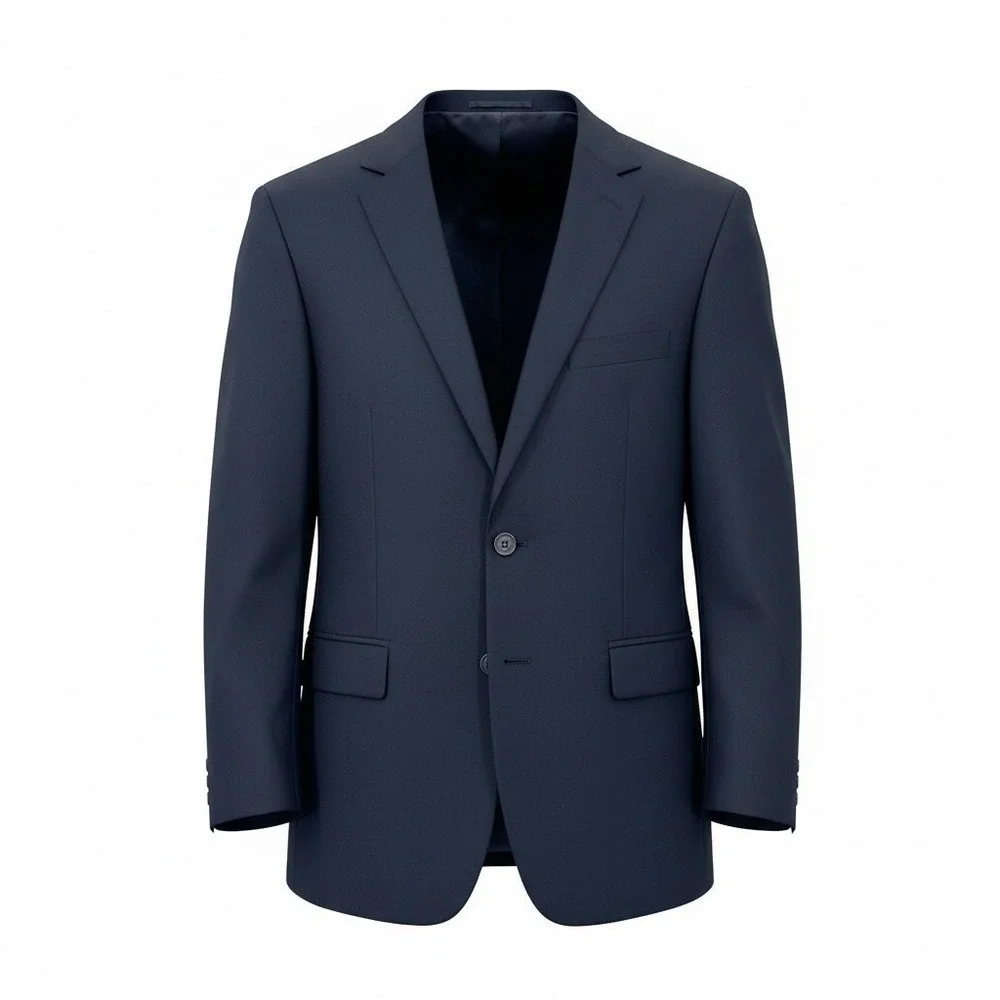 Demantie‎ 2-Button Suit Jacket Men's 40R Navy Blue Single Breasted Blazer NWT